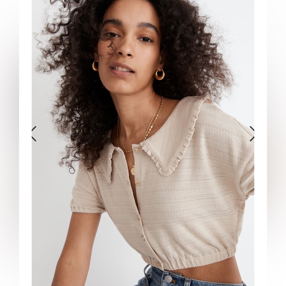 Madewell Cream Crop Top